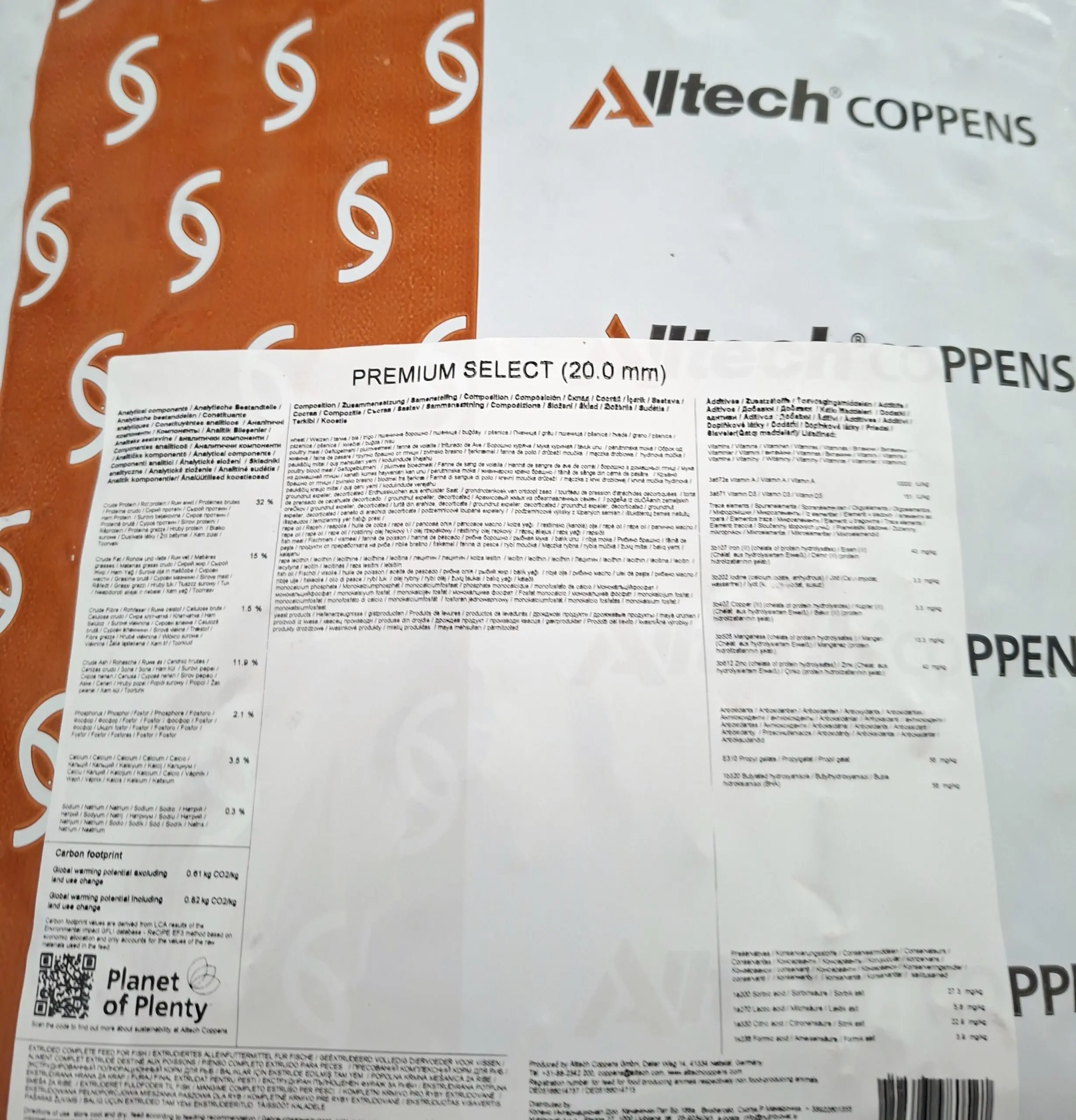 Coppens Premium Select Halibut Pellets 20mm 20Kg