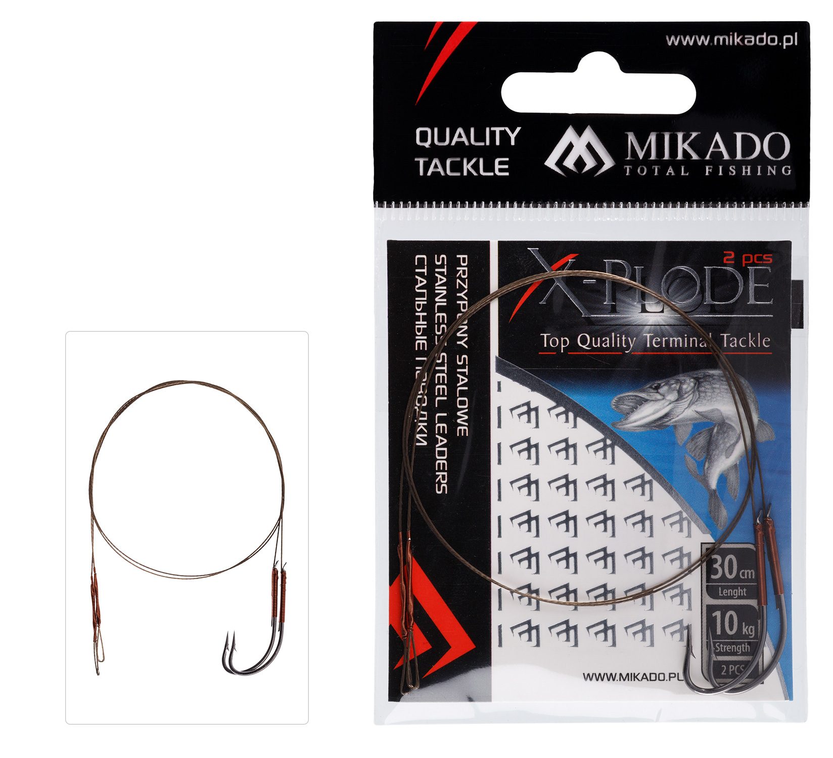 Mikado X-Plode Stahlvorfach mit Einzelhaken