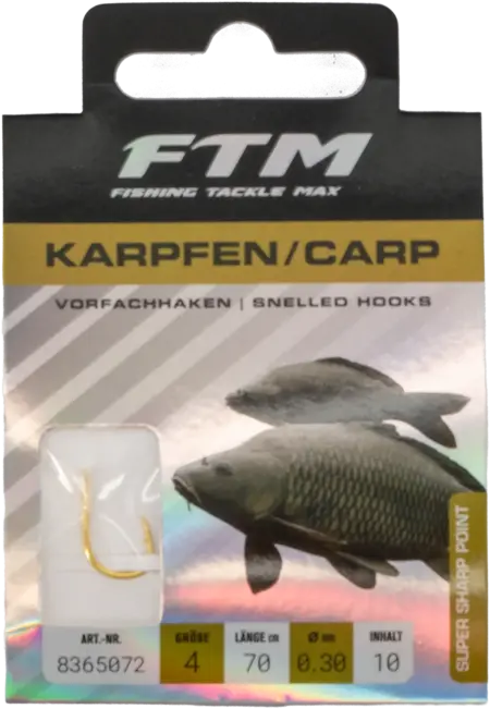 Vorfachhaken Karpfen 0,30 mm – Größe 4