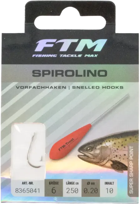 Vorfachhaken Spirolino 0,20 mm – Größe 6