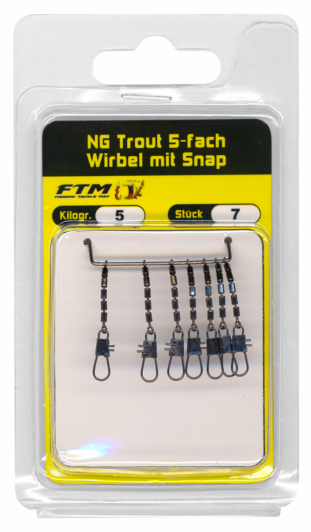 NG Trout 5 fach Wirbel mit Snap 8 kg