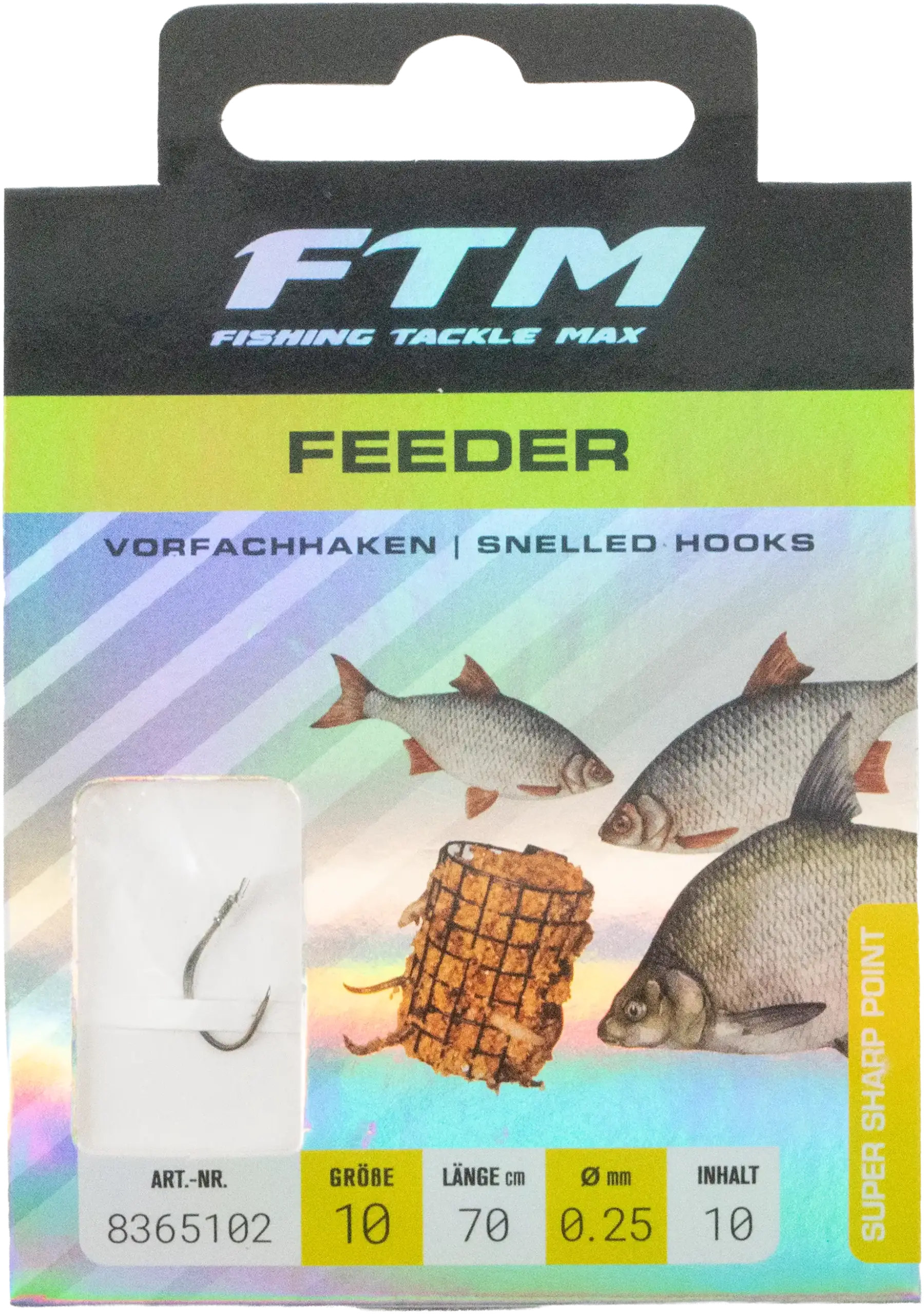 Vorfachhaken Feeder 0,25 mm – Größe 10
