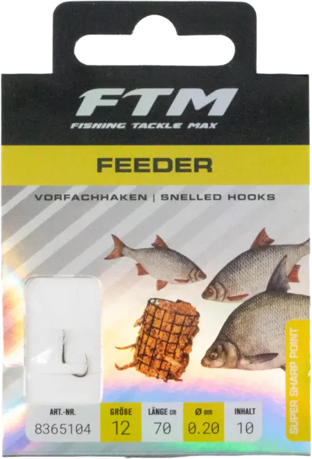 Vorfachhaken Feeder 0,20 mm – Größe 12