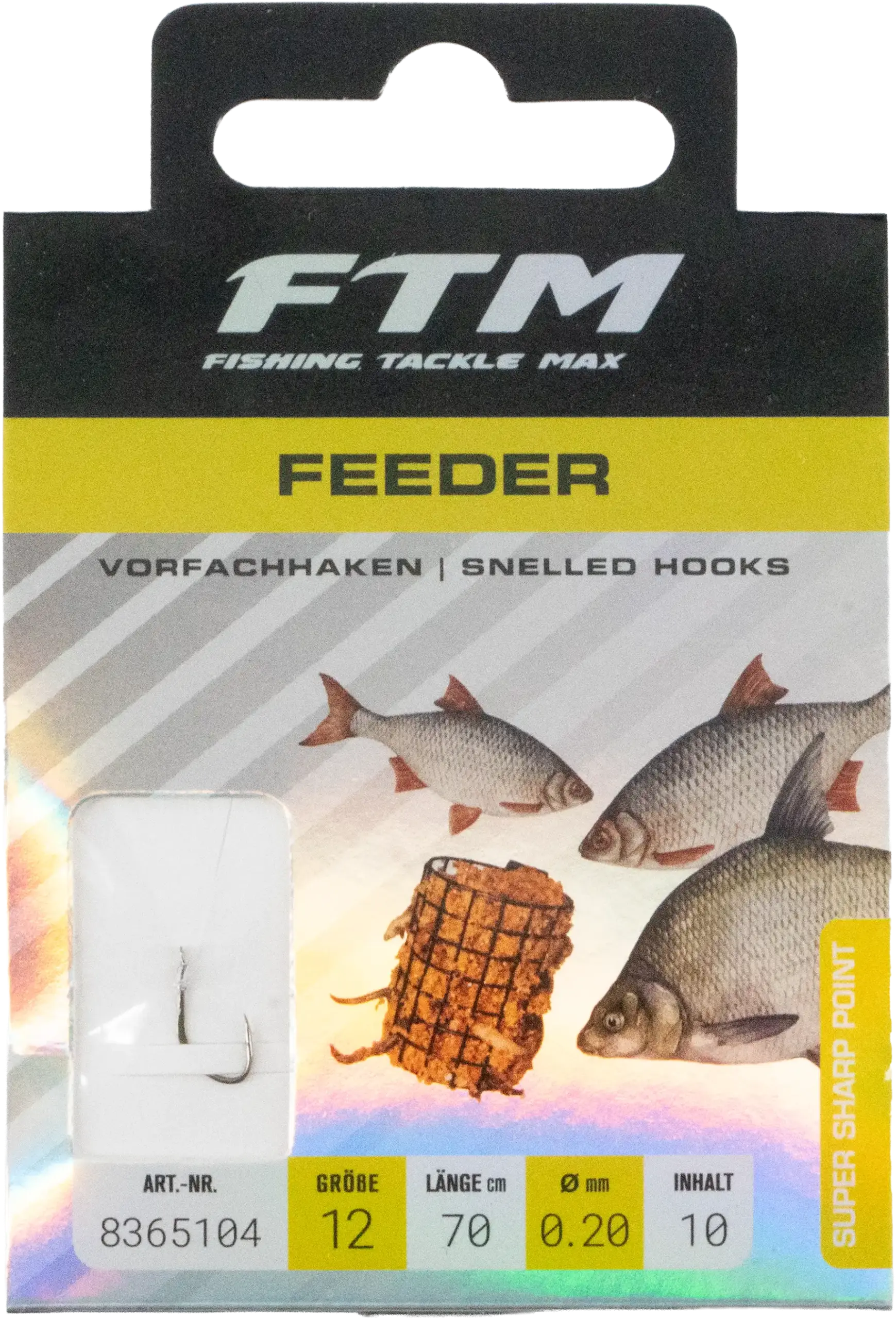 Vorfachhaken Feeder 0,20 mm – Größe 12